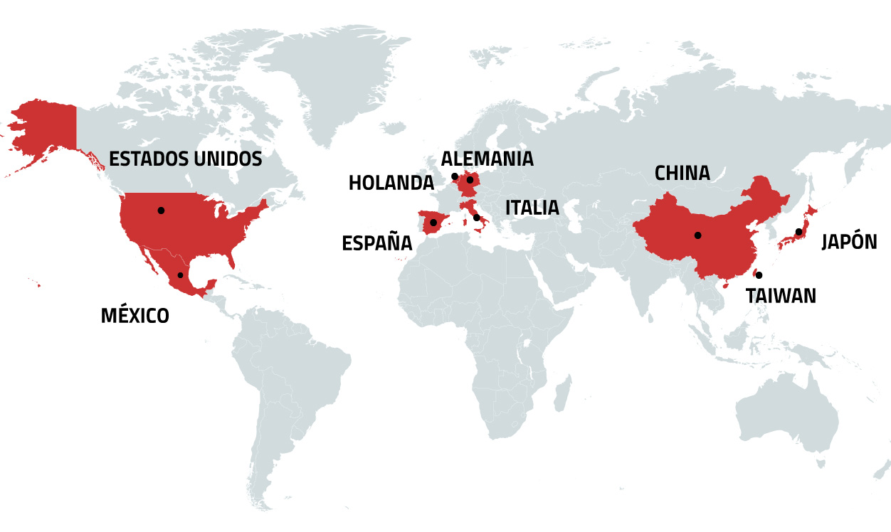 Mapa de presencia global